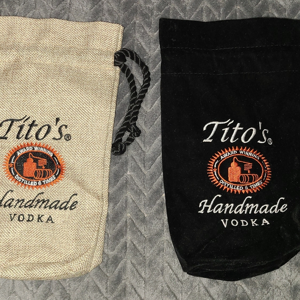 Tito's Handmade Vodka Embroidered Bags, Set Of 2